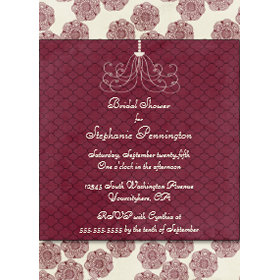 Vintage elegant chic bridal shower party invite invitation