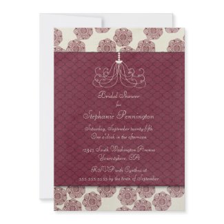 Vintage elegant chic bridal shower party invite invitation