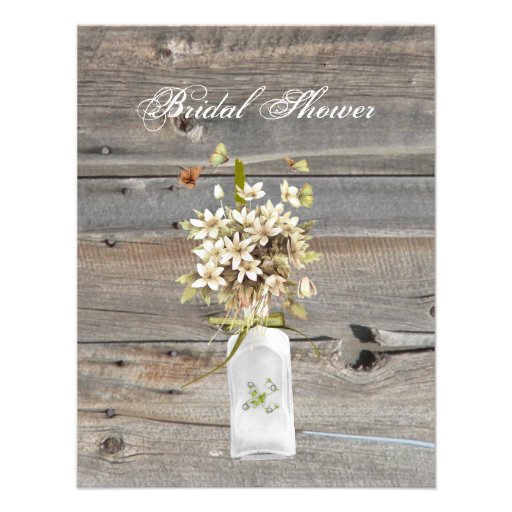 vintage elegant country wedding bridal shower announcement