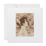 Vintage Elegant Lady in Springtime Custom Invite