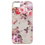 Vintage Elegant Pink Red Purple Roses Pattern iPhone 5 Covers