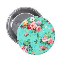Vintage Elegant Pink Red Yellow Roses Pattern
