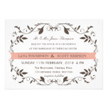 Vintage Elegant Victorian Flourish White Wedding Custom Announcement