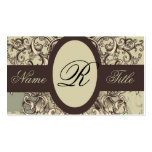 Vintage elegant wedding Floral Business Card