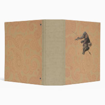 Vintage elephant fisherman fishing vinyl binders