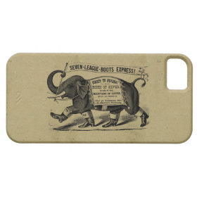 Vintage elephant graphic Victorian ad iPhone 5 Cover