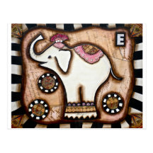 VINTAGE ELEPHANT POST CARD