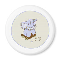 Vintage Elephant Pull Toy Magnet by designsbyraine Vintage Elephant Pull Toy Magnet