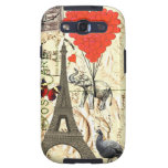 Vintage elephant & red heart balloons samsung galaxy s3 cases