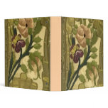 Vintage Embroidered Leaves and Flowers Binder