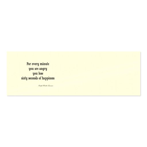 Vintage Emerson Inspirational Happiness Quote Business Cards
