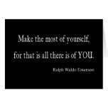 Vintage Emerson Inspirational Quote - Customizable Greeting Cards