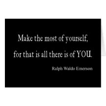 Vintage Emerson Inspirational Quote - Customizable Greeting Cards