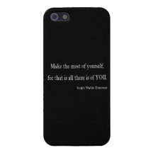 Vintage Emerson Inspirational Quote - Customizable iPhone 5 Case