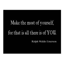 Vintage Emerson Inspirational Quote - Customizable Post Cards