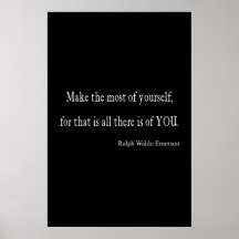 Vintage Emerson Inspirational Quote - Customizable Posters