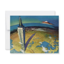 Vintage Empire State Building New York City Personalized Invitations