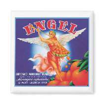 Vintage Engel Fruit Crate Label magnets by vintagegiftmall Vintage Engel Fruit Crate Label magnets
