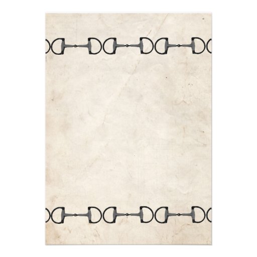 Vintage English Bit Equestrian Wedding Invitations