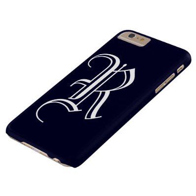 Vintage English letter R monogram Barely There iPhone 6 Plus Case