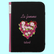 Vintage English Roses Heart Caseable Kindle Folio caseable cases