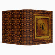 Vintage Engraved Leather Binder