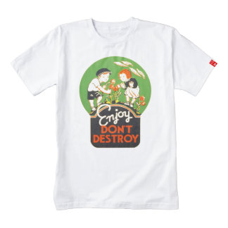 Vintage Enjoy Don't Destroy WPA Poster Zazzle HEART T-Shirt