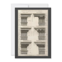 Vintage Entablatures, Orders of Architecture Personalized Announcements