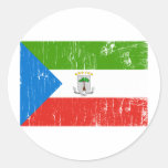 Vintage Equatorial Guinea Round Sticker