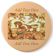 Vintage Equestrian Horse Button add text