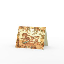 Vintage Equestrian Horse Thank You Card