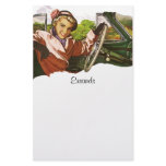 vintage Errands car on the go List Lists Paper stationery