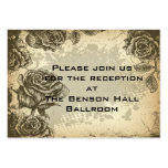 vintage etched roses design business card template