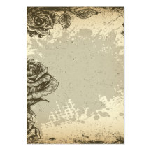 vintage etched roses design business cards