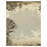vintage etched roses design letterhead