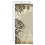 vintage etched roses design custom rack card