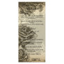 vintage etched roses design rack card template