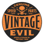 Vintage Evil 002B Round Stickers