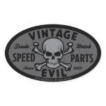 Vintage Evil 007B Oval Sticker