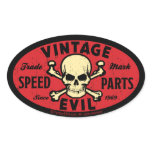 Vintage Evil 007C Oval Stickers
