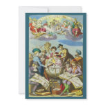 Vintage Explorers with Antique Globe Map, 1542 Invites
