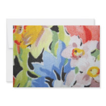 Vintage Fabric in Flower Pattern Invitation