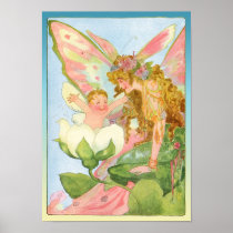 Vintage Fairy and Baby Print