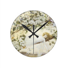 Vintage Fairy Ariel 1858 Wall Clock
