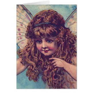 Vintage Fairy, Christmas Greeting Card