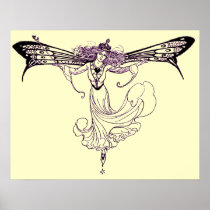 Vintage Fairy Decal Print