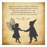 Vintage Fairy & Gnomes Birthday Garden Tea Party invitations