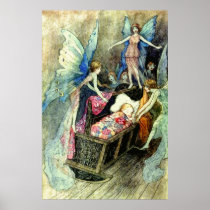 Vintage fairy painting, and sweetly... posters