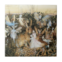Vintage Fairy Tale Fairy Twilight, John Fitzgerald Tile