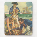 Vintage Fairy Tale Pirates, Treasure Island Mousepad